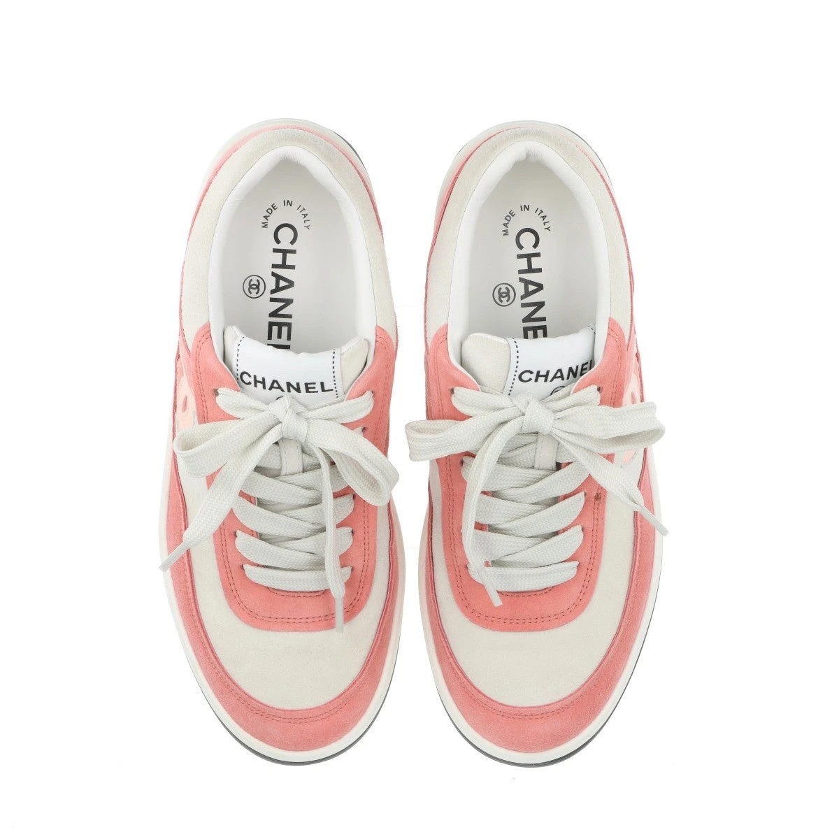シャネル ココマーク スエード スニーカー 37 レディース ピンク