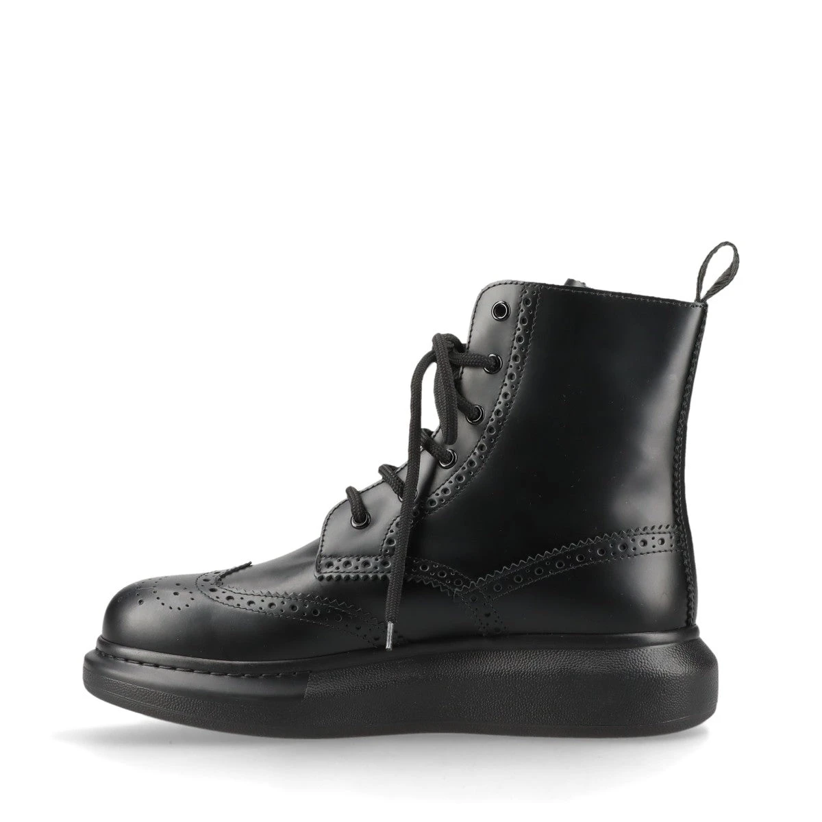 【美品】アレキサンダーマックイーン　レザー サイドゴアブーツ 厚底ソール アレキサンダーマックイーンショートブーツ黒