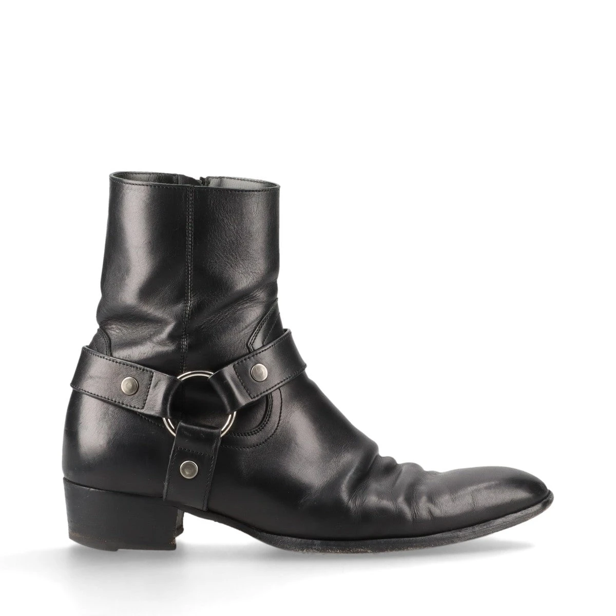 サンローランパリ ワイアットハーネス レザー ブーツ 41 メンズ