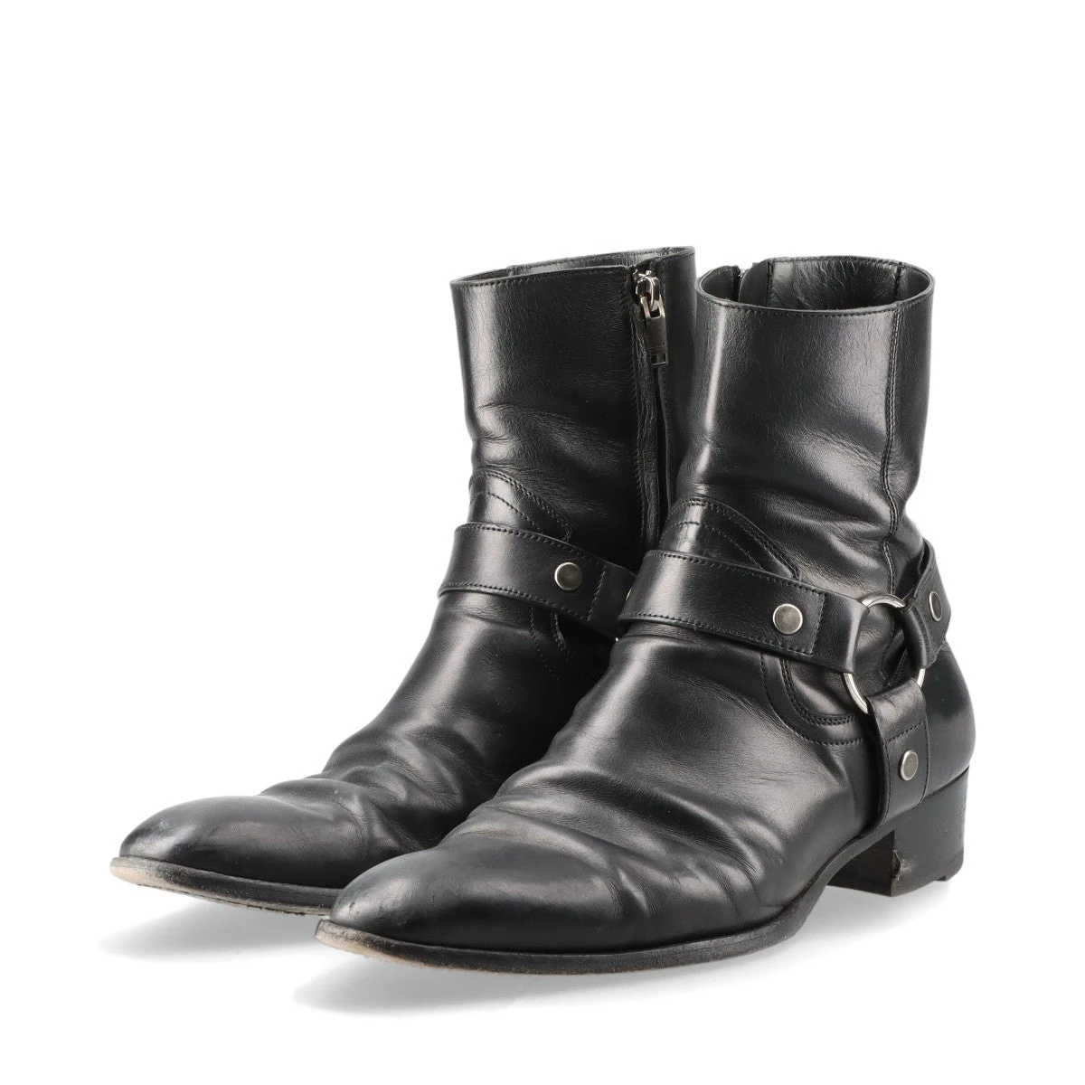 サンローランパリ ワイアットハーネス レザー ブーツ 41 メンズ