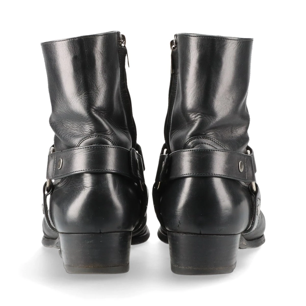 サンローランパリ ワイアットハーネス レザー ブーツ 41 メンズ