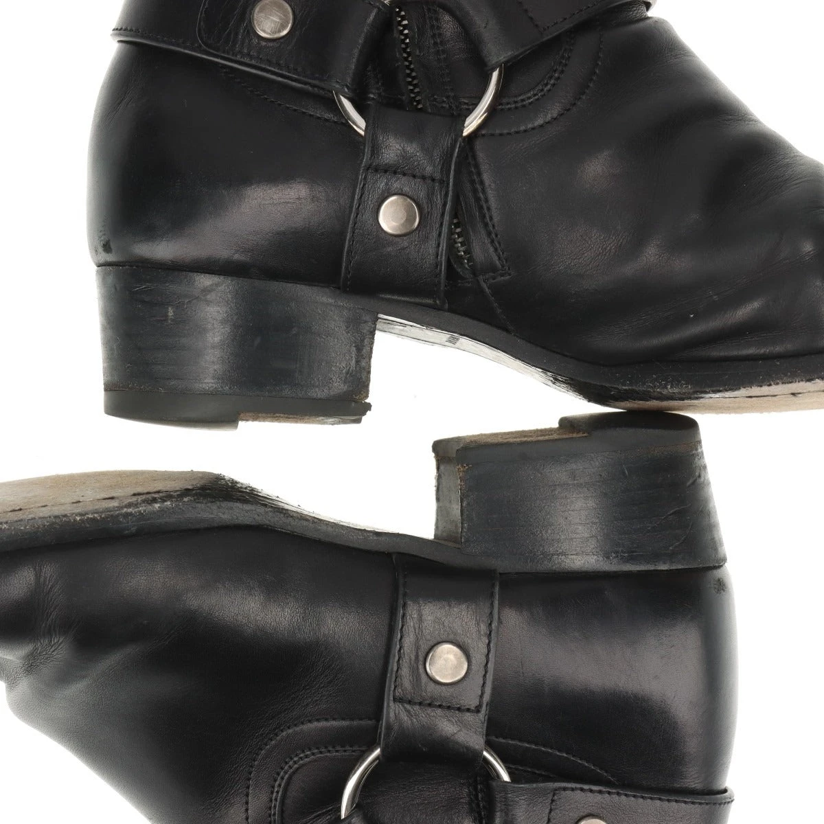 サンローランパリ ワイアットハーネス レザー ブーツ 41 メンズ