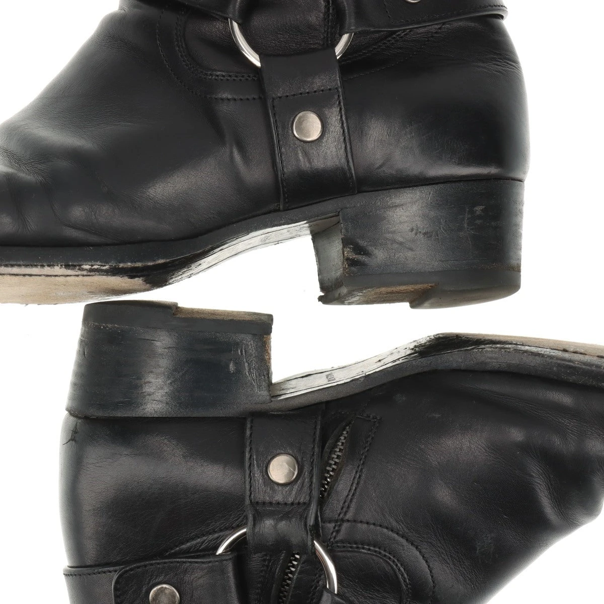 サンローランパリ ワイアットハーネス レザー ブーツ 41 メンズ