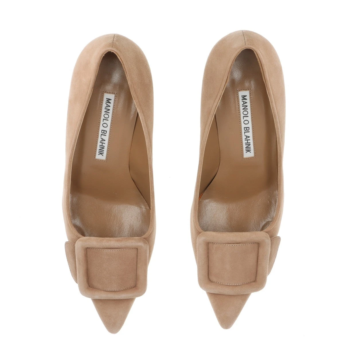 保存袋付き✨マノロブラニク　スウェードパンプス　ポインテッドトゥ　ピンクベージュ 良品☆マノロブラニク☆スエードレザー ポインテッドトゥ