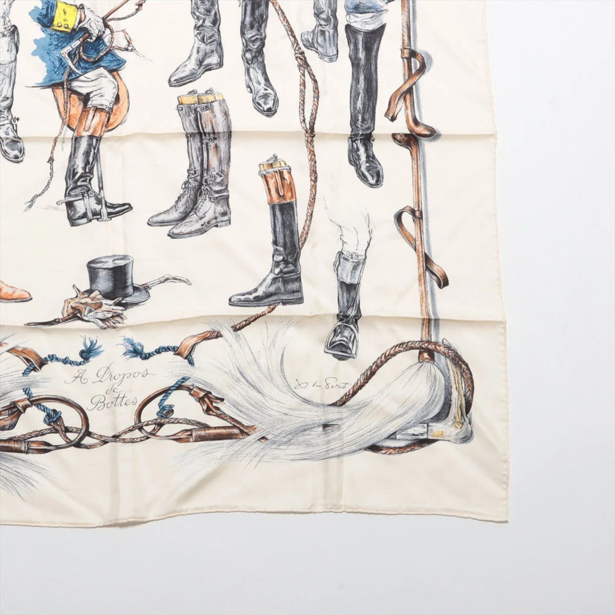 エルメス カレ90 A propos de Bottes ブーツについて スカーフ シルク