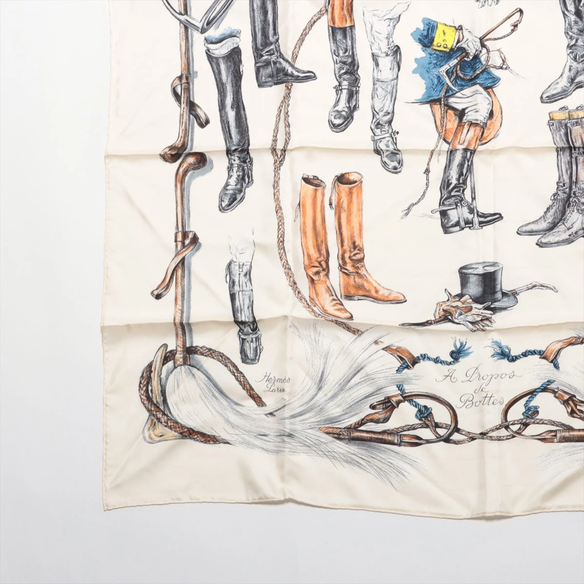 エルメス カレ90 A propos de Bottes ブーツについて スカーフ
