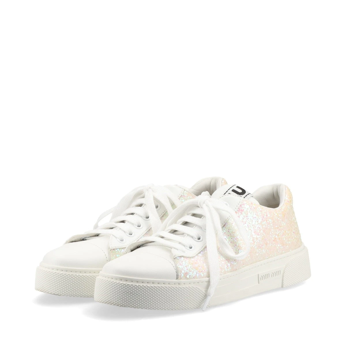 miu miu グリッタースニーカー シューズ サイズ37 レディース 靴 MIU MIU(ミュウミュウ) / グリッター/ローカットスニーカー/37.5