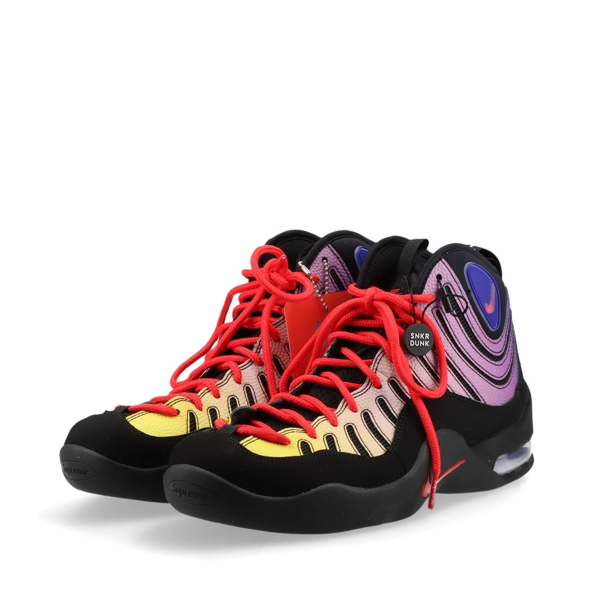 ナイキ×シュプリーム AIR BAKIN メッシュ×レザー スニーカー