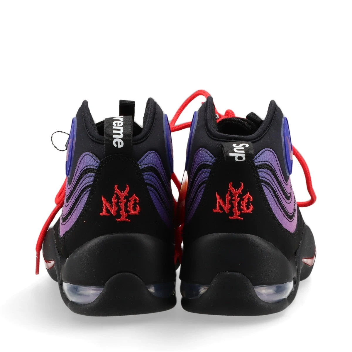 ナイキ×シュプリーム AIR BAKIN メッシュ×レザー スニーカー