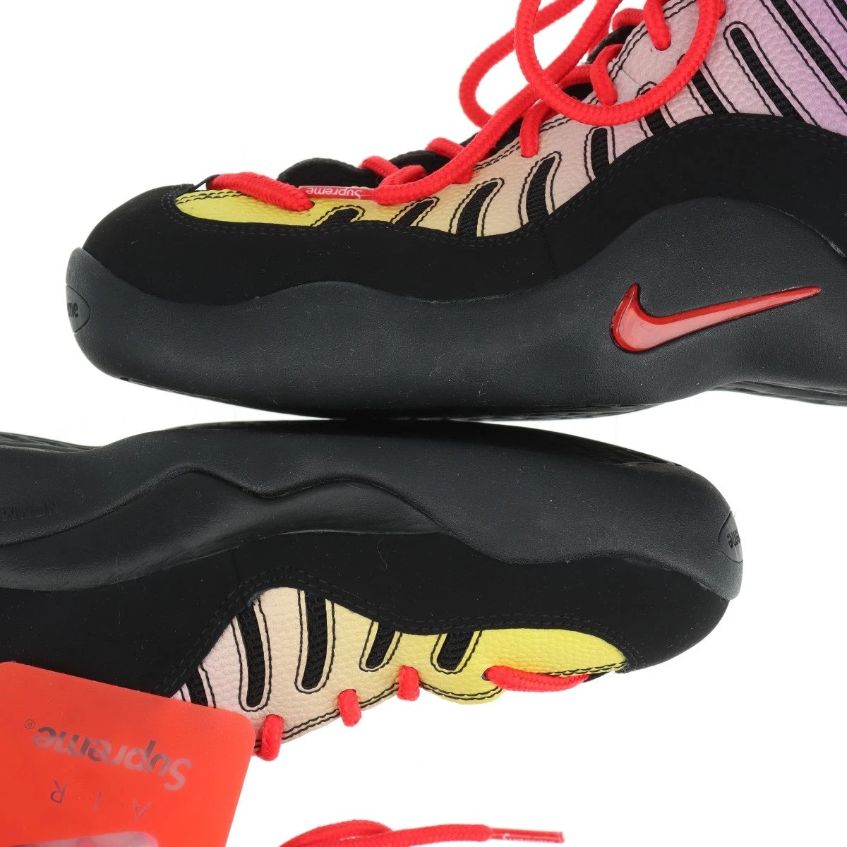 ナイキ×シュプリーム AIR BAKIN メッシュ×レザー スニーカー