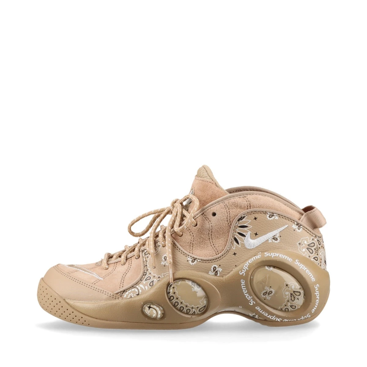 ナイキ×シュプリーム AIR ZOOM FLIGHT 95 SP レザー×スエード  
