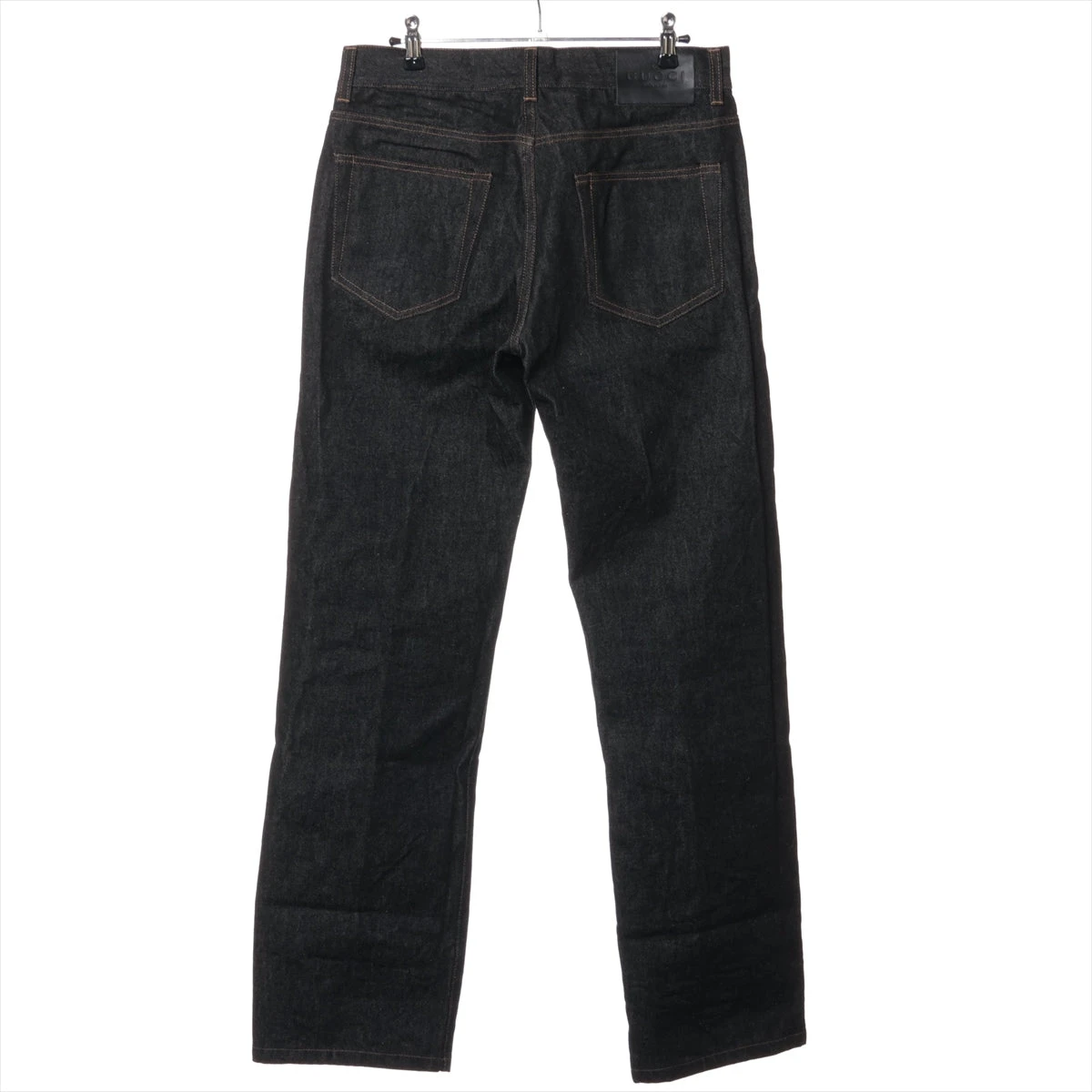 国内発 GUCCI ロゴブラックコットンバルーンデニムパンツ 67ac6586f36ac.webp