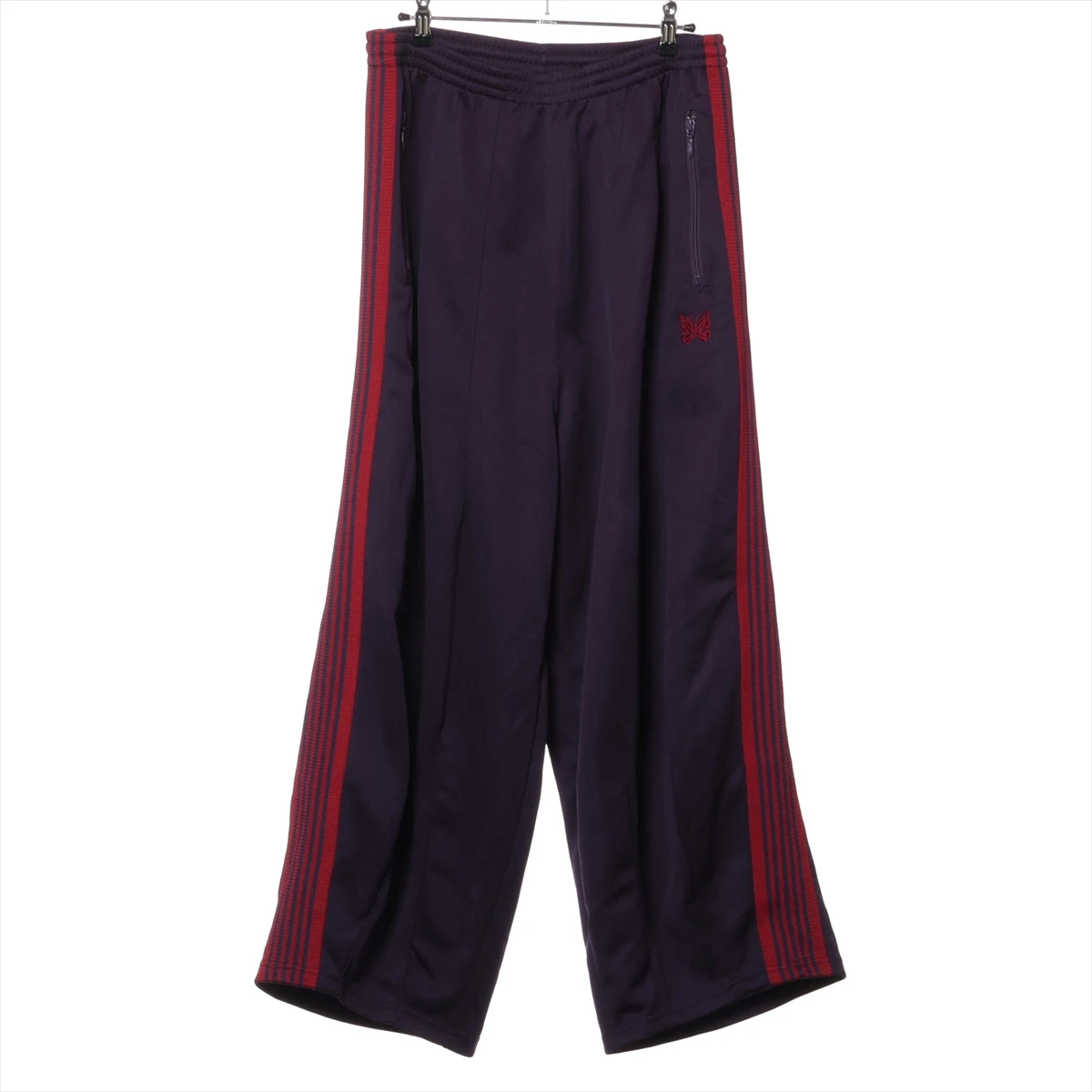 ニードルス ポリエステル トラックパンツ S メンズ レッド×パープル
