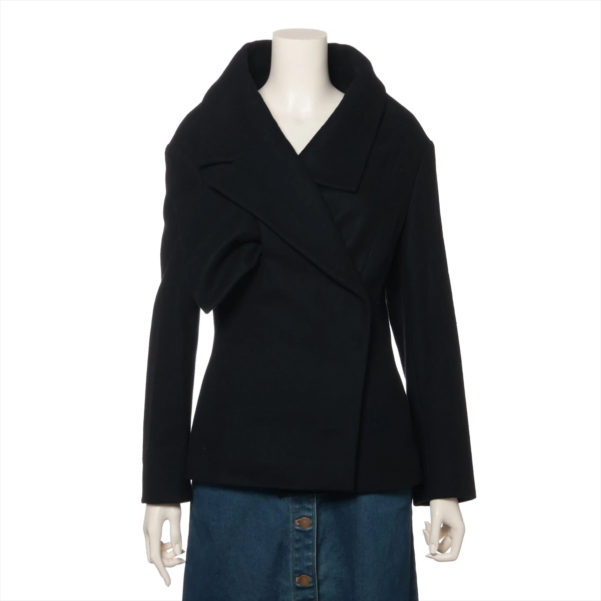 ジルサンダー ウール×アンゴラ コート 34 レディース ブラック 152610  