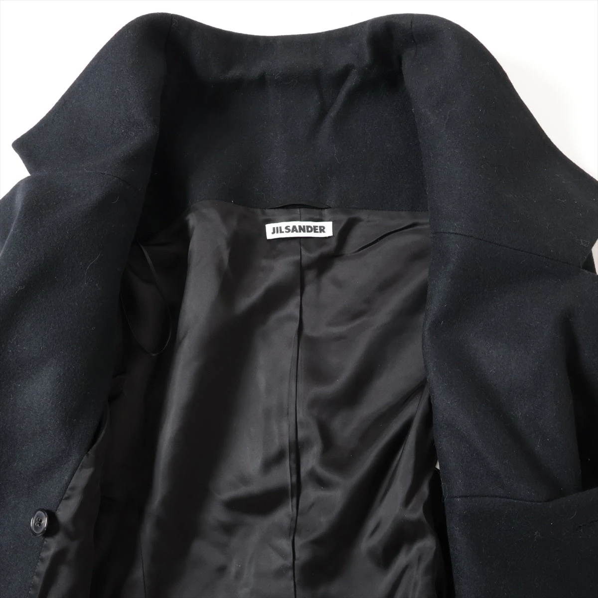 ジルサンダー ウール×アンゴラ コート 34 レディース ブラック 152610  