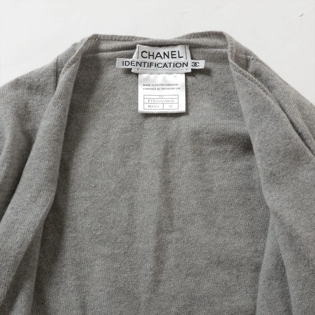 CHANEL◆ニット・セーター(薄手)/42/カシミア/P15016V00690 極美品 CHANEL シャネル ニット セーター ココマーク クロップド