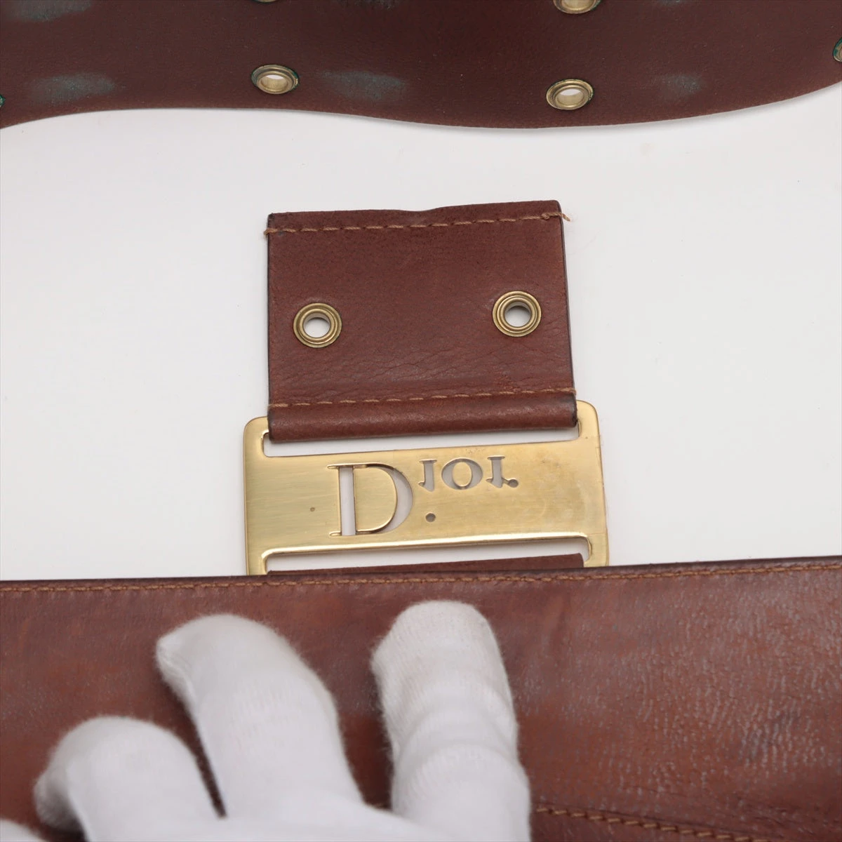 【美品】ディオール ストリートシック ショルダー バッグ ブラウン レザー Dior ディオール ストリートシック ショルダーバッグ MA 0092