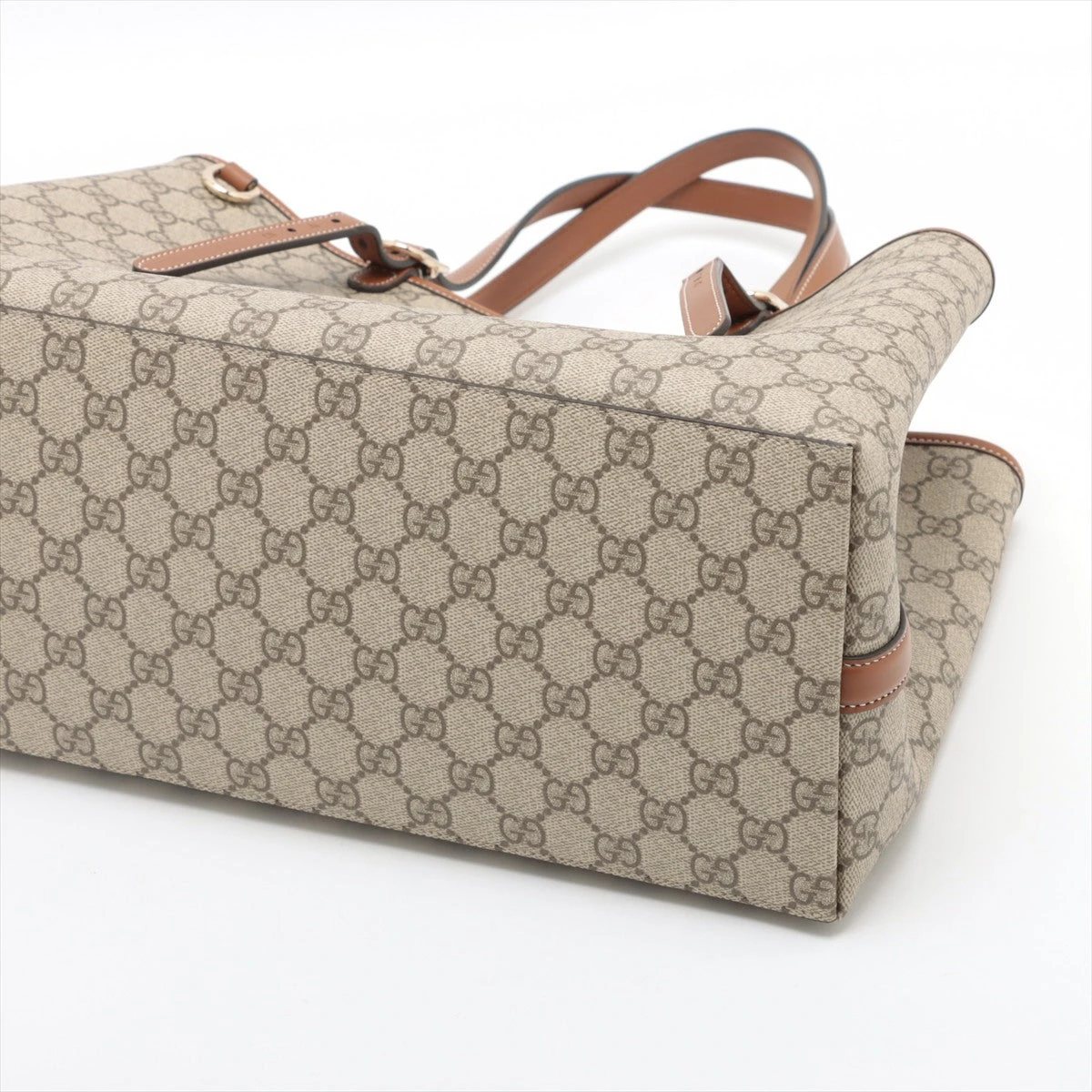 ほい　GUCCI トートバッグ　GG スプリーム　PVC レザー　ベージュ ほい GUCCI トートバッグ GG スプリーム PVC レザー ベージュ
