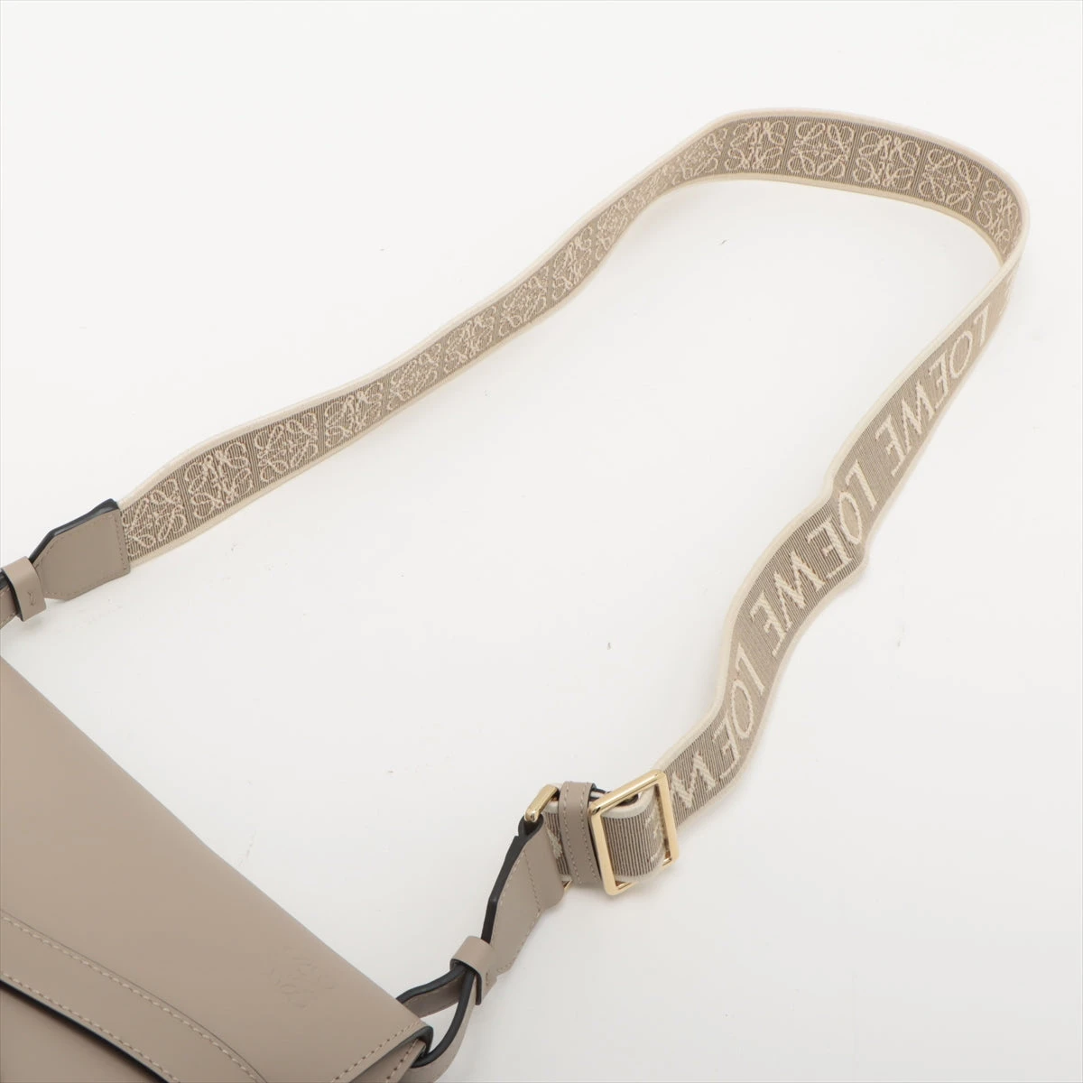 LOEWE ロエベ レザー ゲートバッグ スモール ショルダーバッグ ベージュ系 ゲートデュアル バッグ スモール（ソフトカーフ&ジャカード