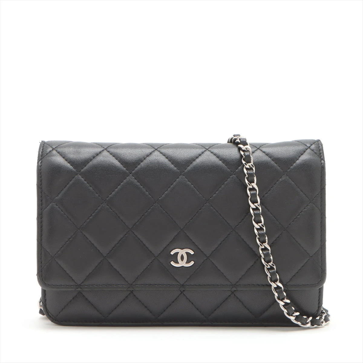CHANEL シャネル ラムスキン マトラッセ チェーンウォレット 長財布 CHANEL （美品）シャネル マトラッセ 2way チェーンウォレット