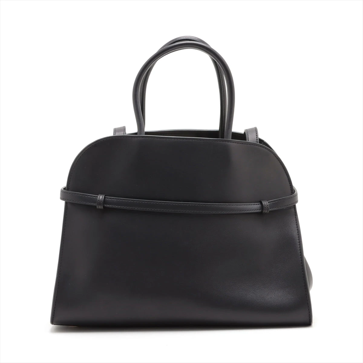 ザロウ マルゴー12 ベルト レザー ハンドバッグ ブラック A3432477