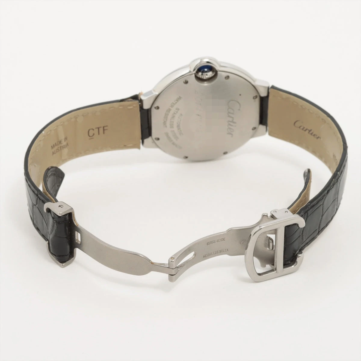 カルティエ バロンブルー ドゥ カルティエ 36mm W69017Z4 SS×革 AT 