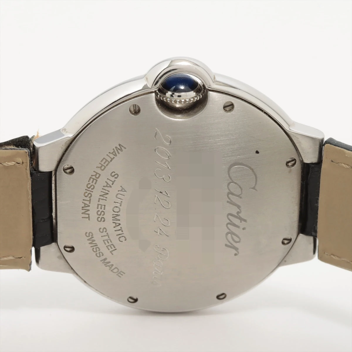 カルティエ バロンブルー ドゥ カルティエ 36mm W69017Z4 SS×革 AT 