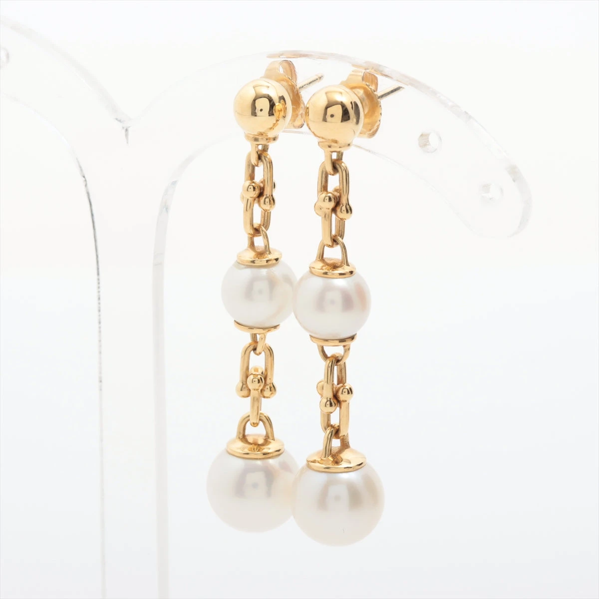 ティファニー トリプルドロップリンク Au750 パールピアス Tiffany & Co.【ティファニー】トリプルドロップ リンクピアス