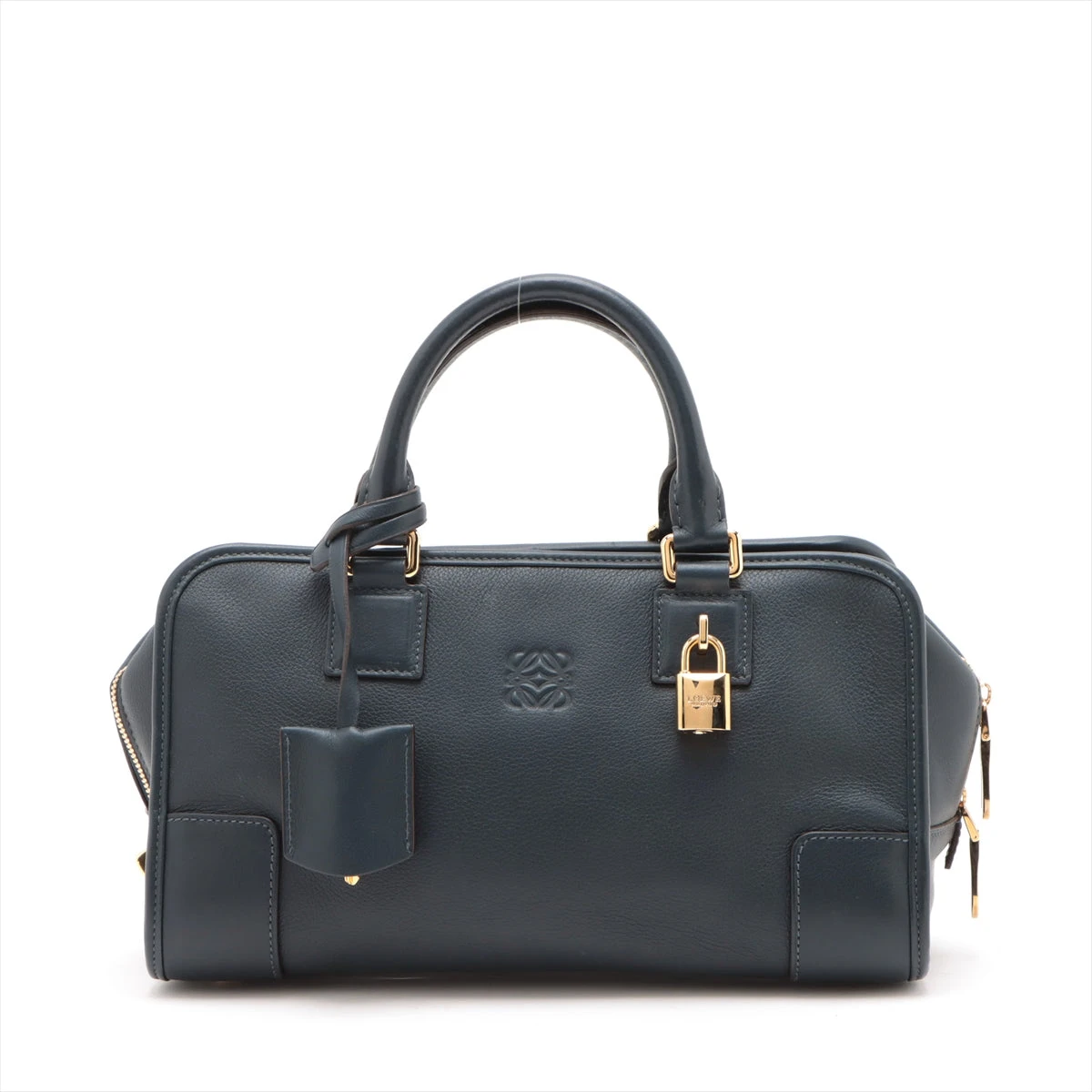 ロエベ LOEWE ハンドバッグ リピートアナグラム アマソナ28 ネイビー