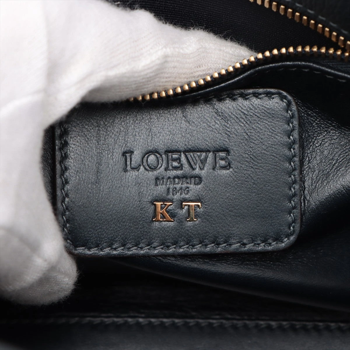 ロエベ LOEWE ハンドバッグ リピートアナグラム アマソナ28 ネイビー