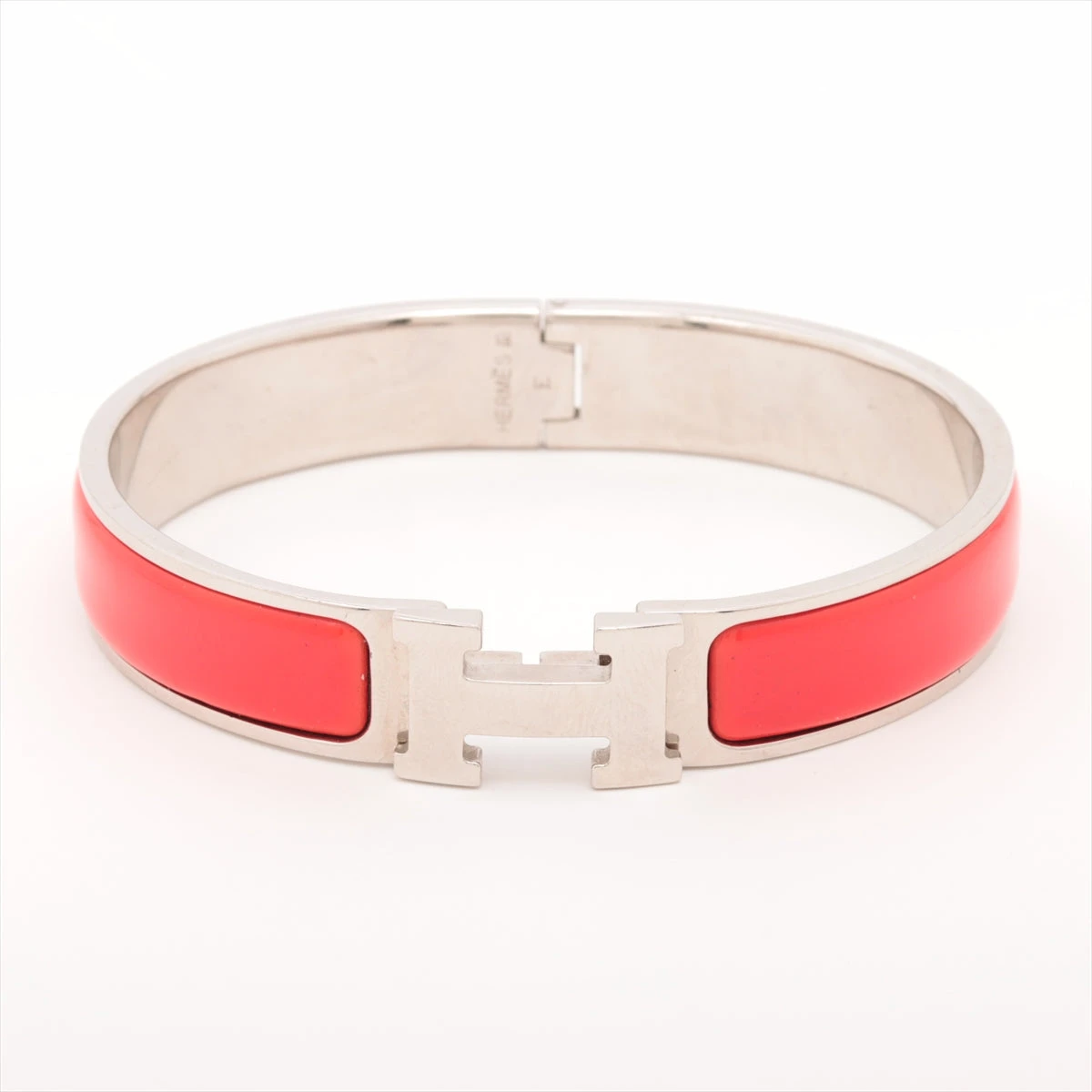 【新品】HERMES クリックH エナメルブレスレット ファン　オレンジ エナメルブレスレット 《クリックH/ブリッド・ドゥ・ガラ・ラヴ