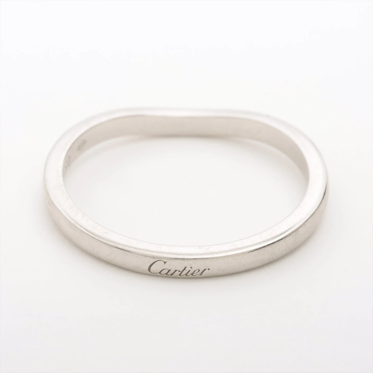 カルティエ バレリーナ カーブ ウェディング リング Pt950 3.8g 58