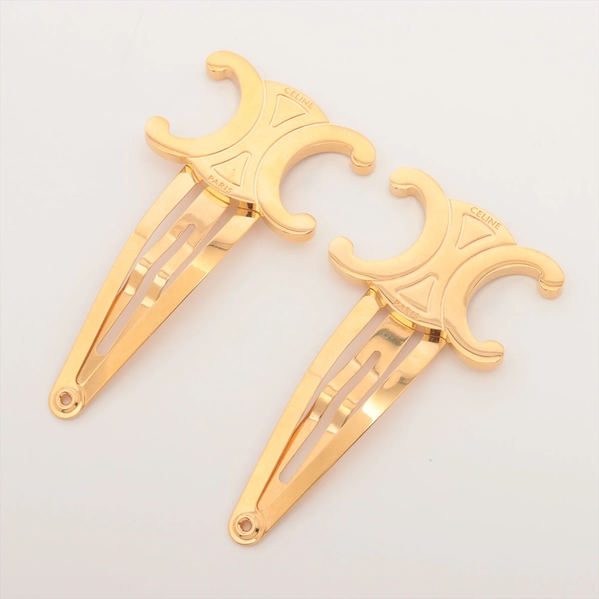 セリーヌ トリオンフ ヘアクリップ GP ゴールド A3427653｜中古 