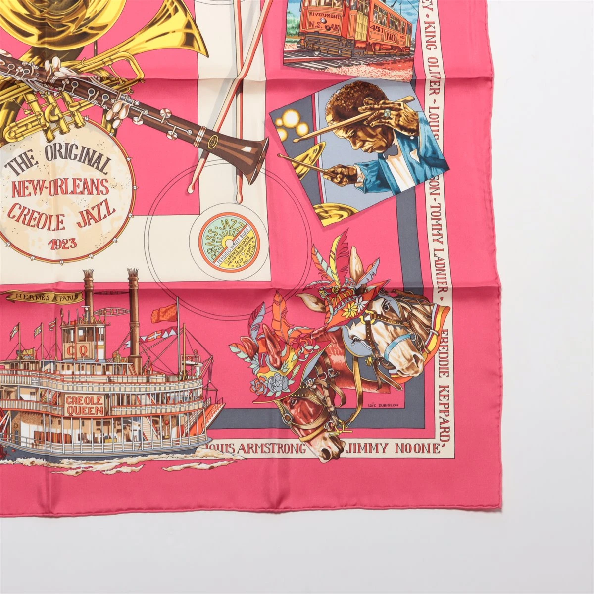 スカーフ HERMES エルメス カレ 90 CREOLE JAZL 1923 エルメス カレ90 THE ORIGINAL NEW ORLEANS CREOLE JAZZ 1923 スカーフ