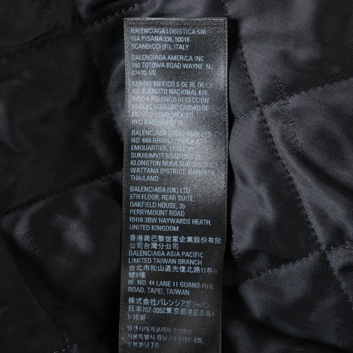 バレンシアガ 22AW ラムスキン レザージャケット 44 メンズ グレー