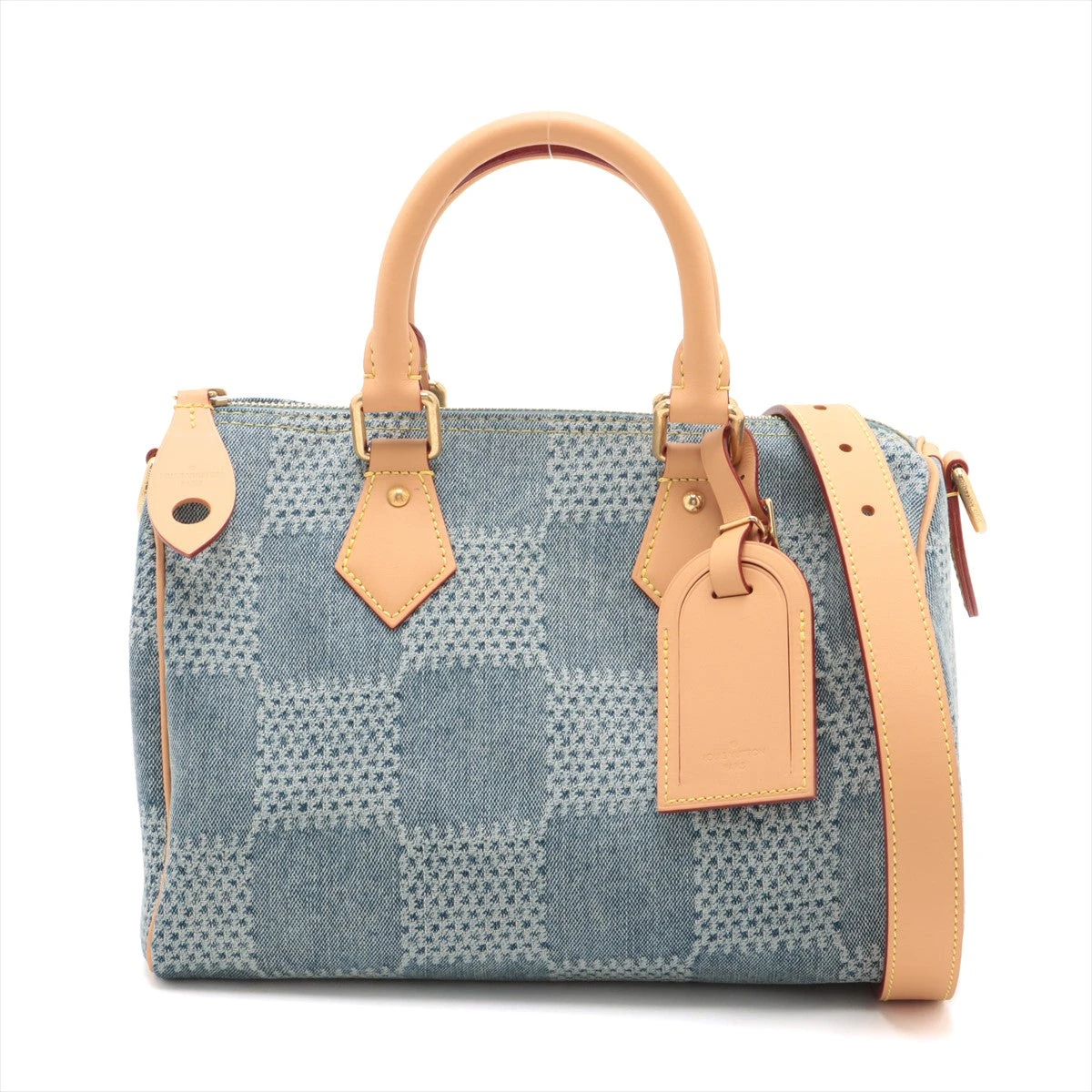 【美品】ルイヴィトン　ダミエ　スピーディ　バンドリエール25 ヴィトン ダミエ デニム 3D スピーディバンドリエール25 N40700