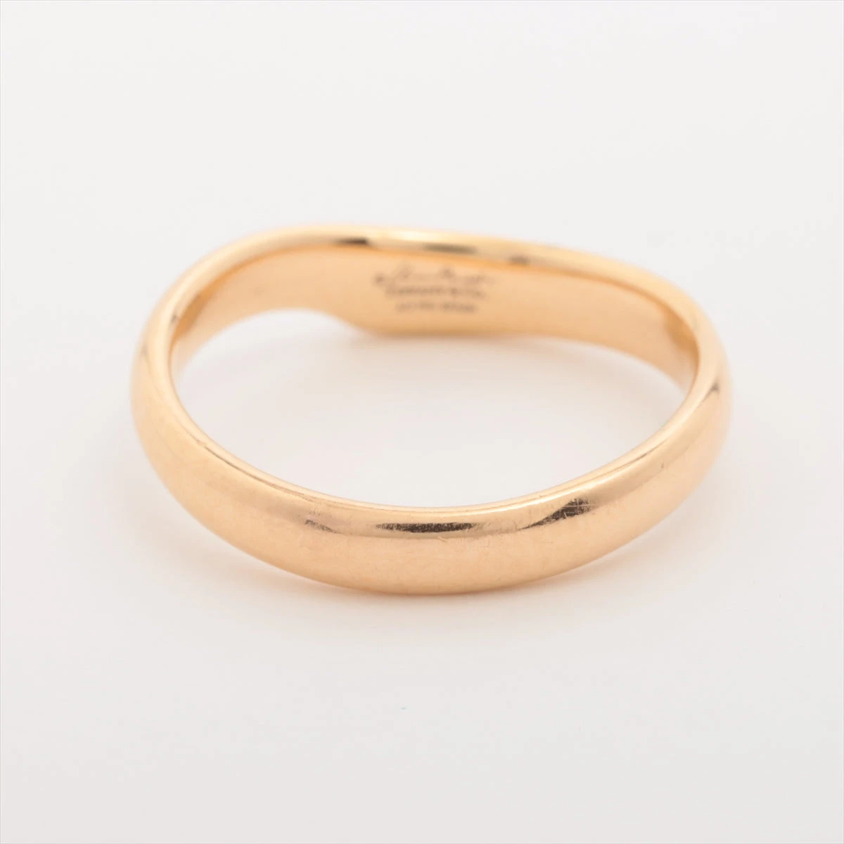Tiffany Full Heart 2 Diamond Ring 9YG 750 Gold Vintage Used