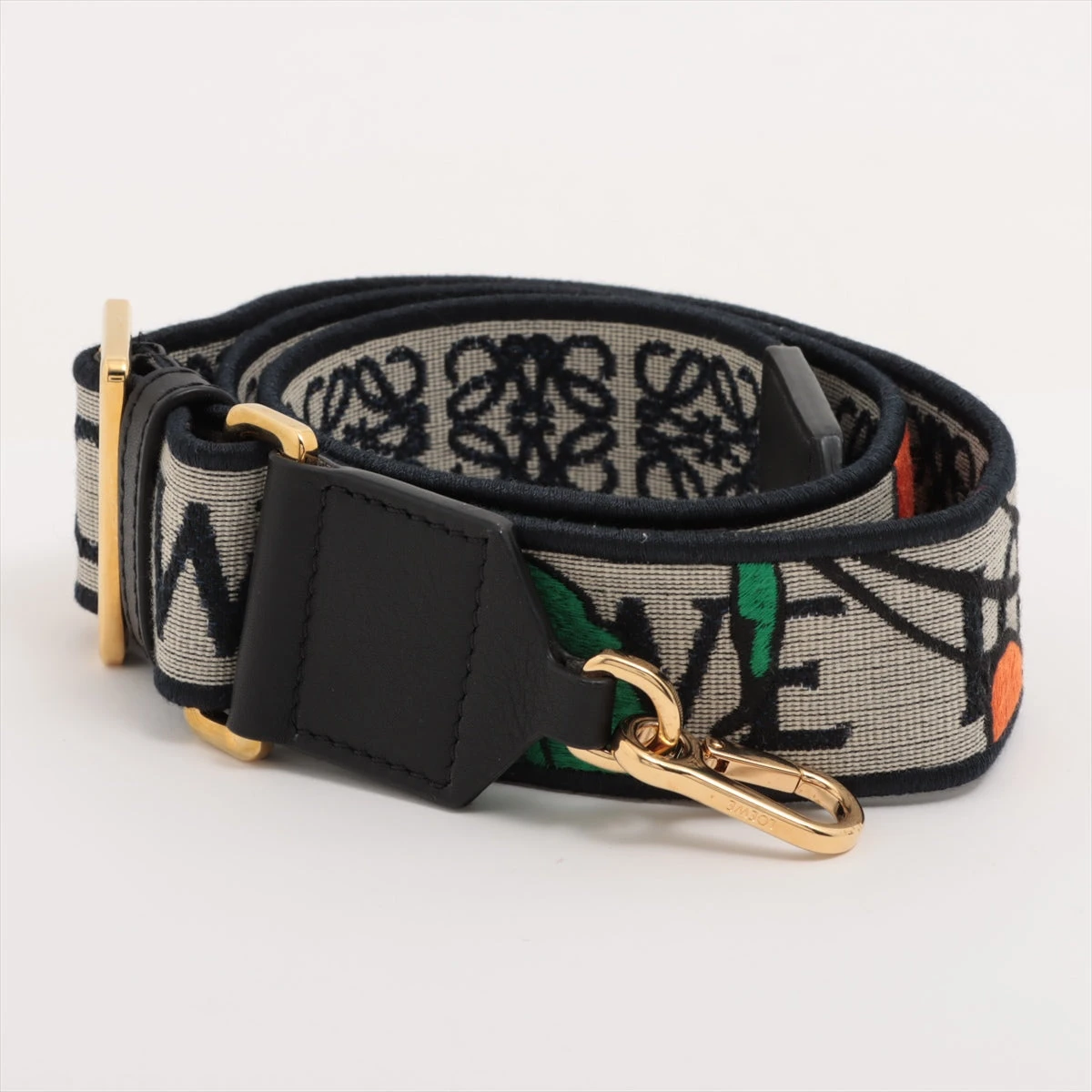 LOEWE ショルダーストラップ キャンバス レザー