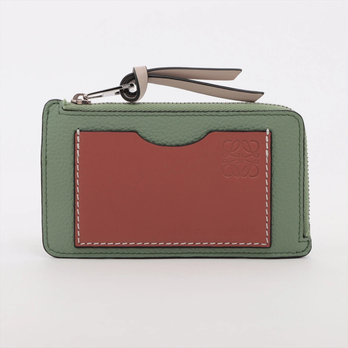 【レア】ロエベ フラグメントケース ギンガムチェック アナグラム レザー 水色 レア】ロエベ フラグメントケース ギンガムチェック アナグラム