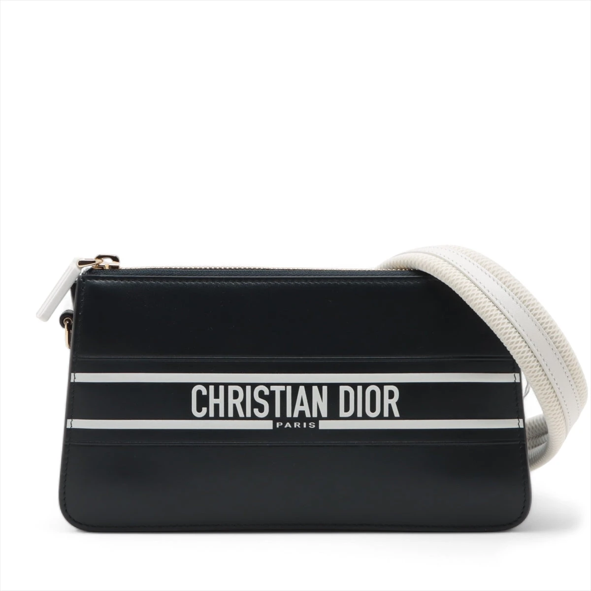 クリスチャンディオール ヴァイブ レザー ショルダーバッグ ホワイト