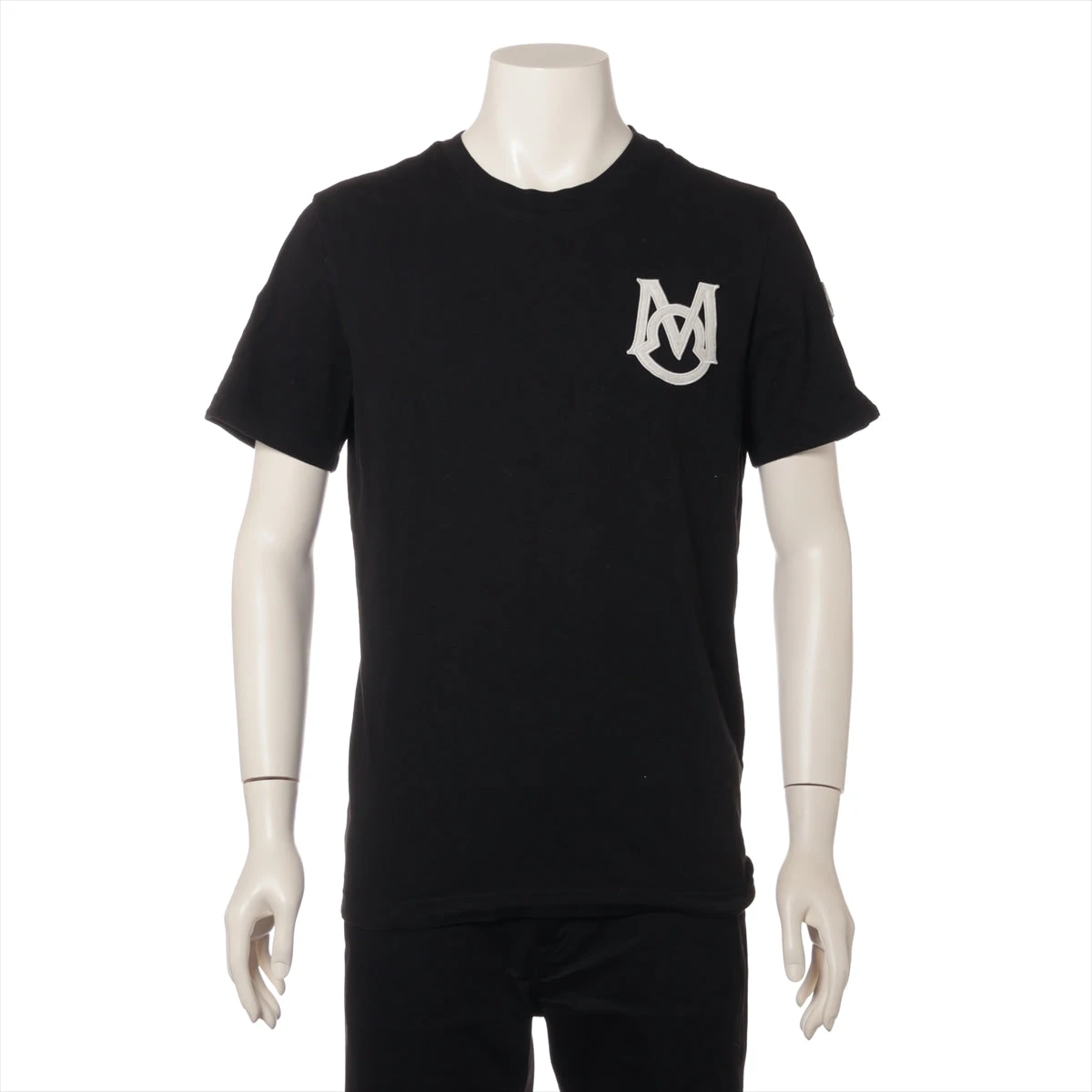 モンクレール 23年 コットン Tシャツ S メンズ ブラック J20918C00021 
