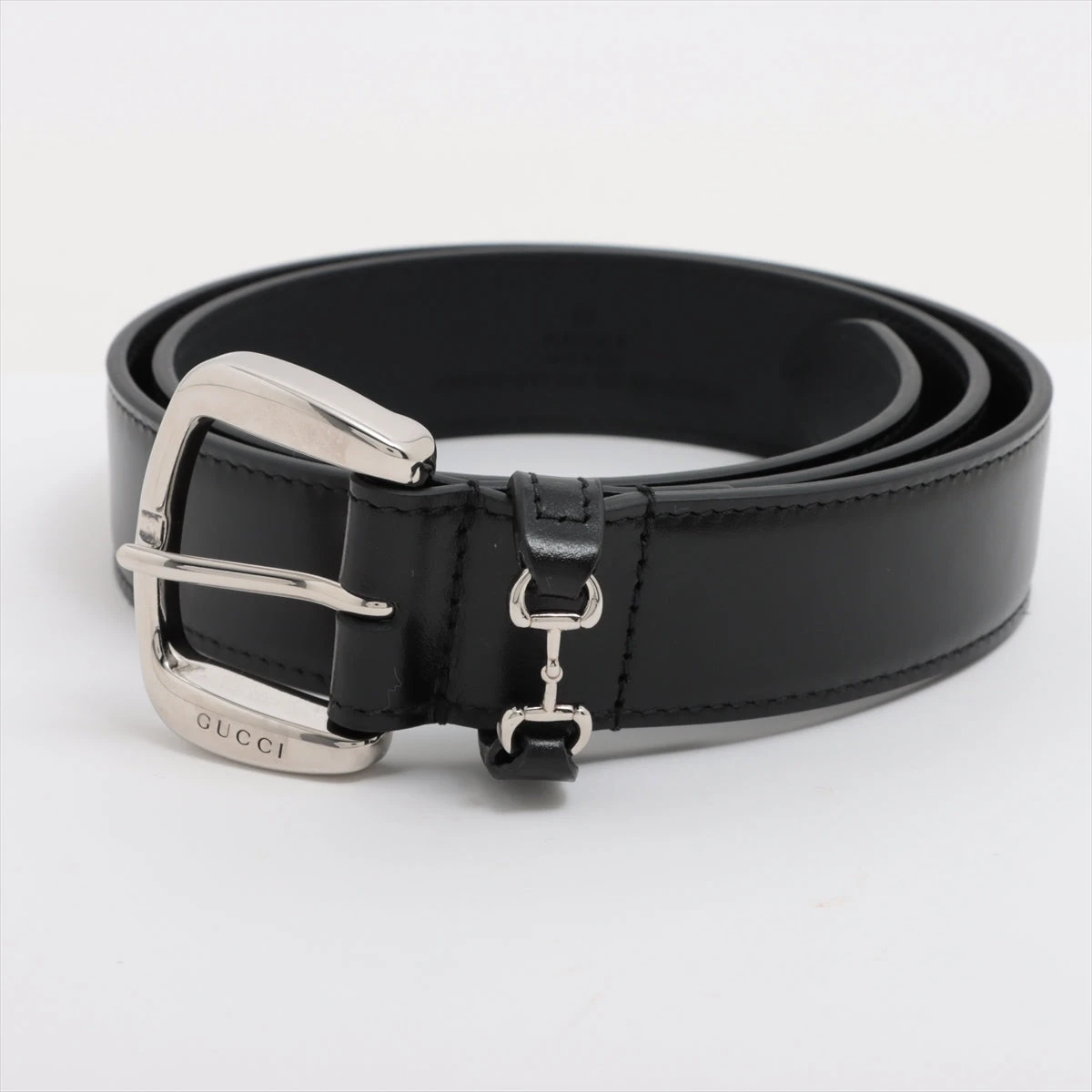 GUCCI 細ベルト　ホースビット GUCCI - グッチ ホースビット ベルト レザー ゴールド 金具