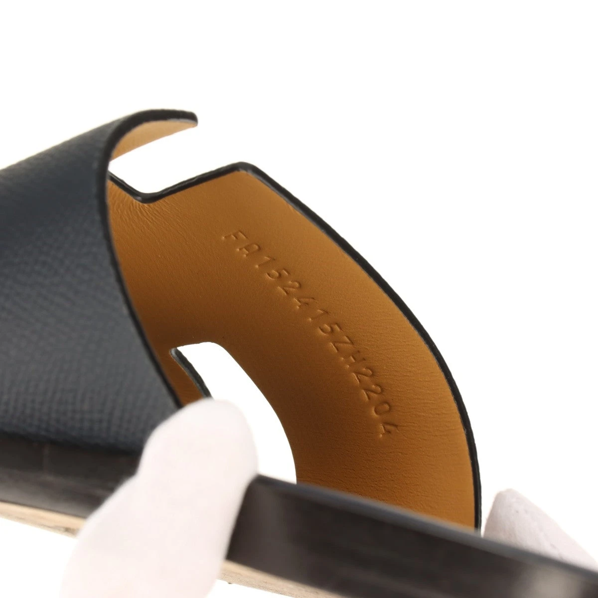 【美品】HERMES エルメス　イズミール　サンダル　ネイビー　紺　レザー　42 エルメス イズミール レザー サンダル 40 メンズ ネイビー