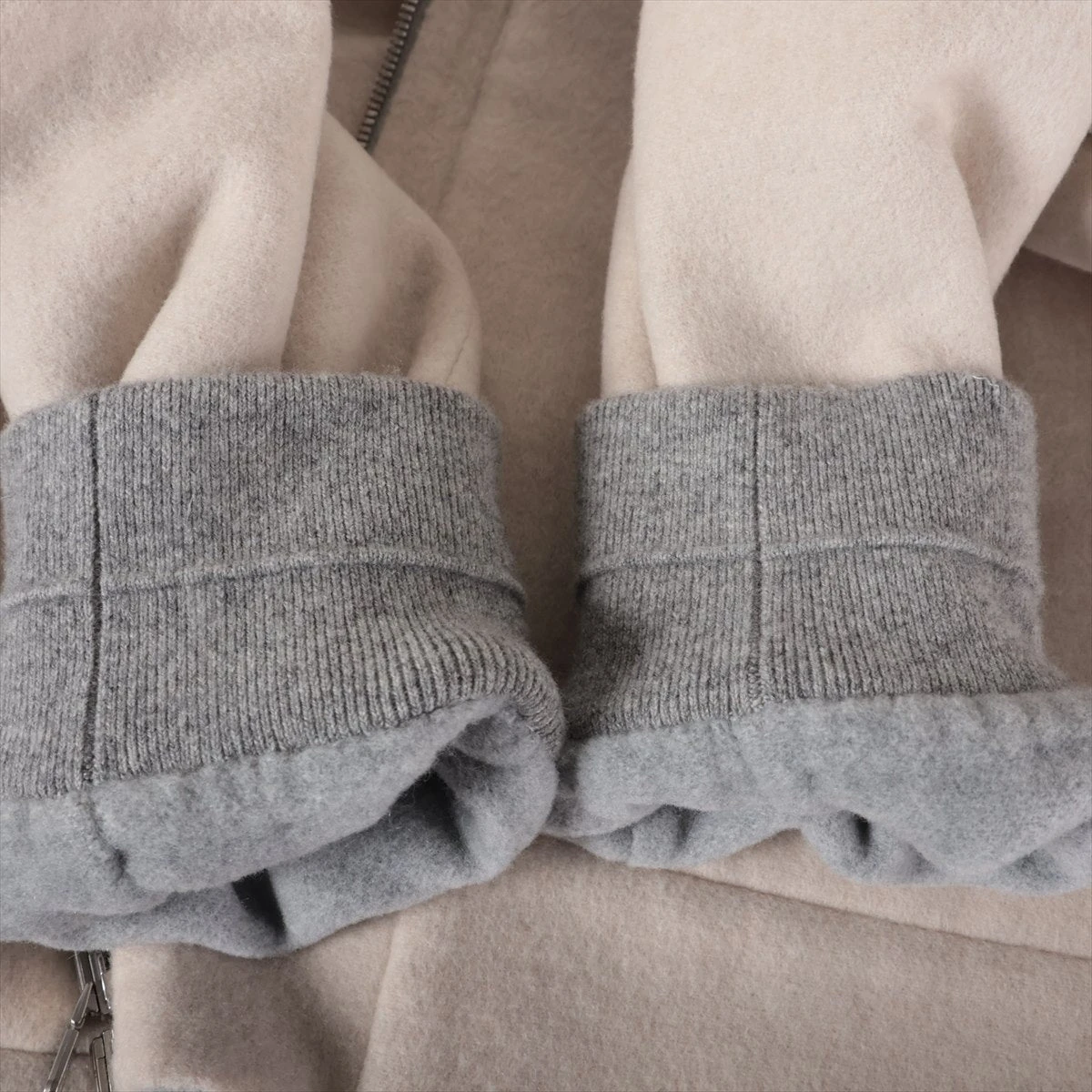 ブルネロクチネリ カシミヤ ブルゾン 50 メンズ ベージュ×グレー