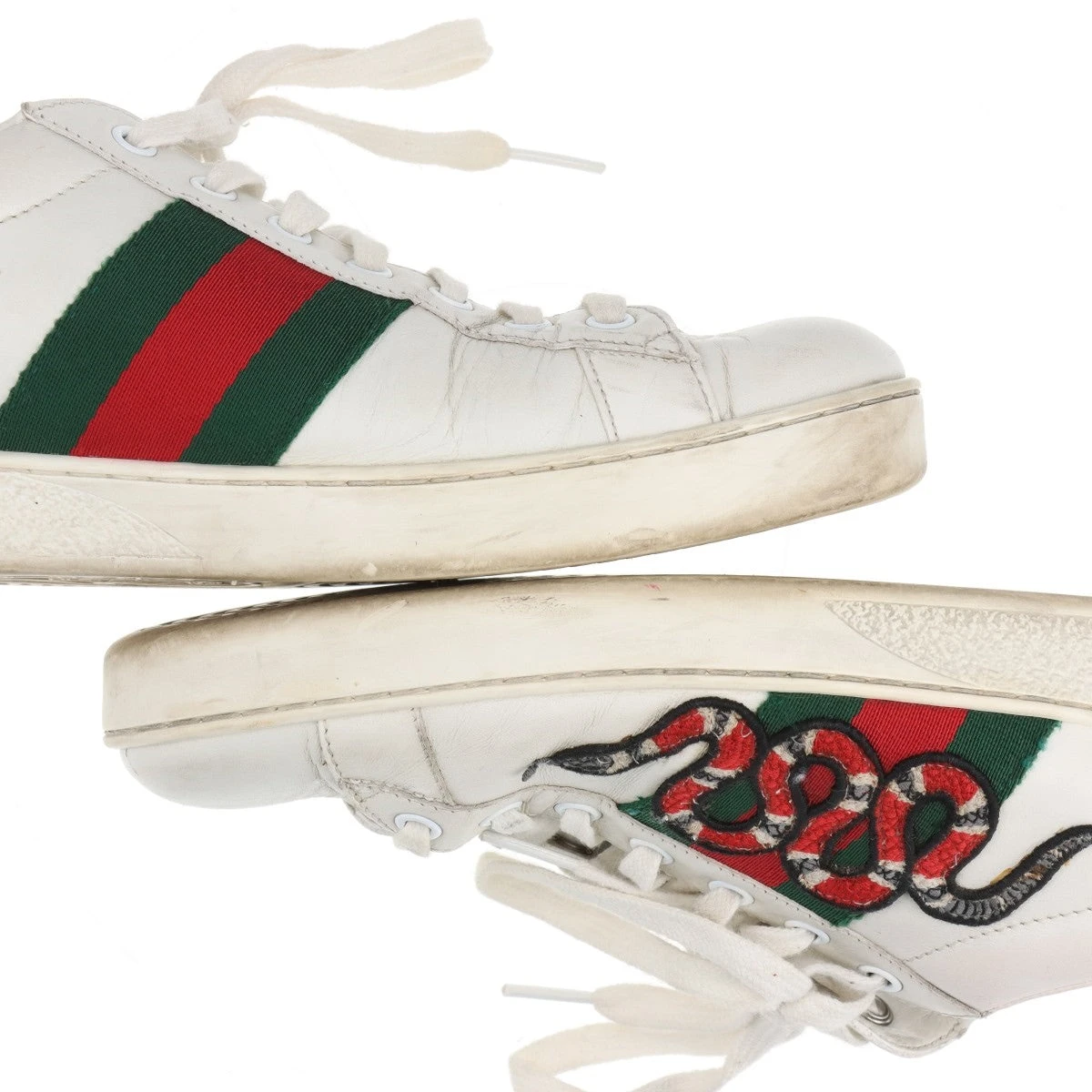 美品✨ グッチ シェリーライン ベルクロ スニーカー ホワイト 23.5cm
