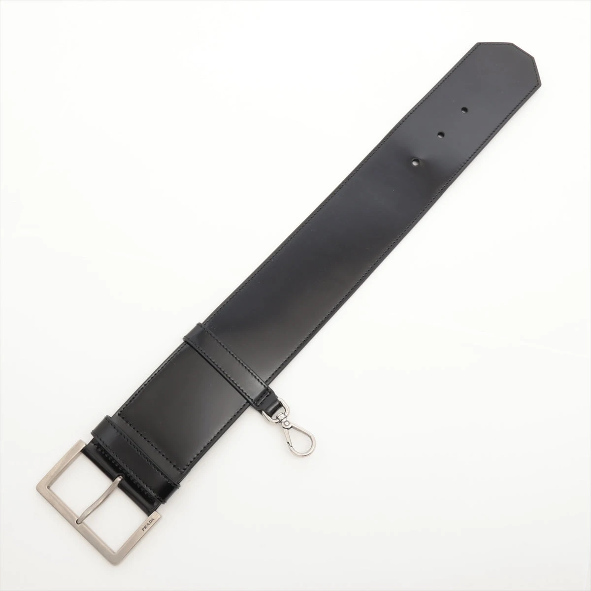 プラダ ストラップ カーフ ブラック レザーリストストラップ