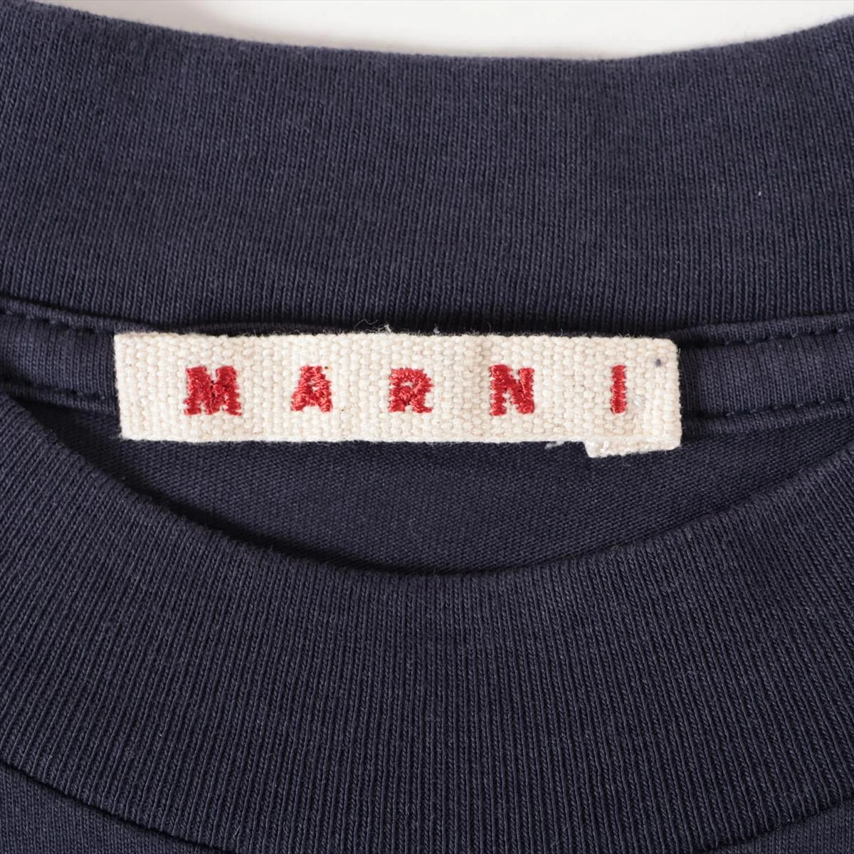 マルニ 24SS コットン Tシャツ 48 メンズ ネイビー HUMU0223P1 