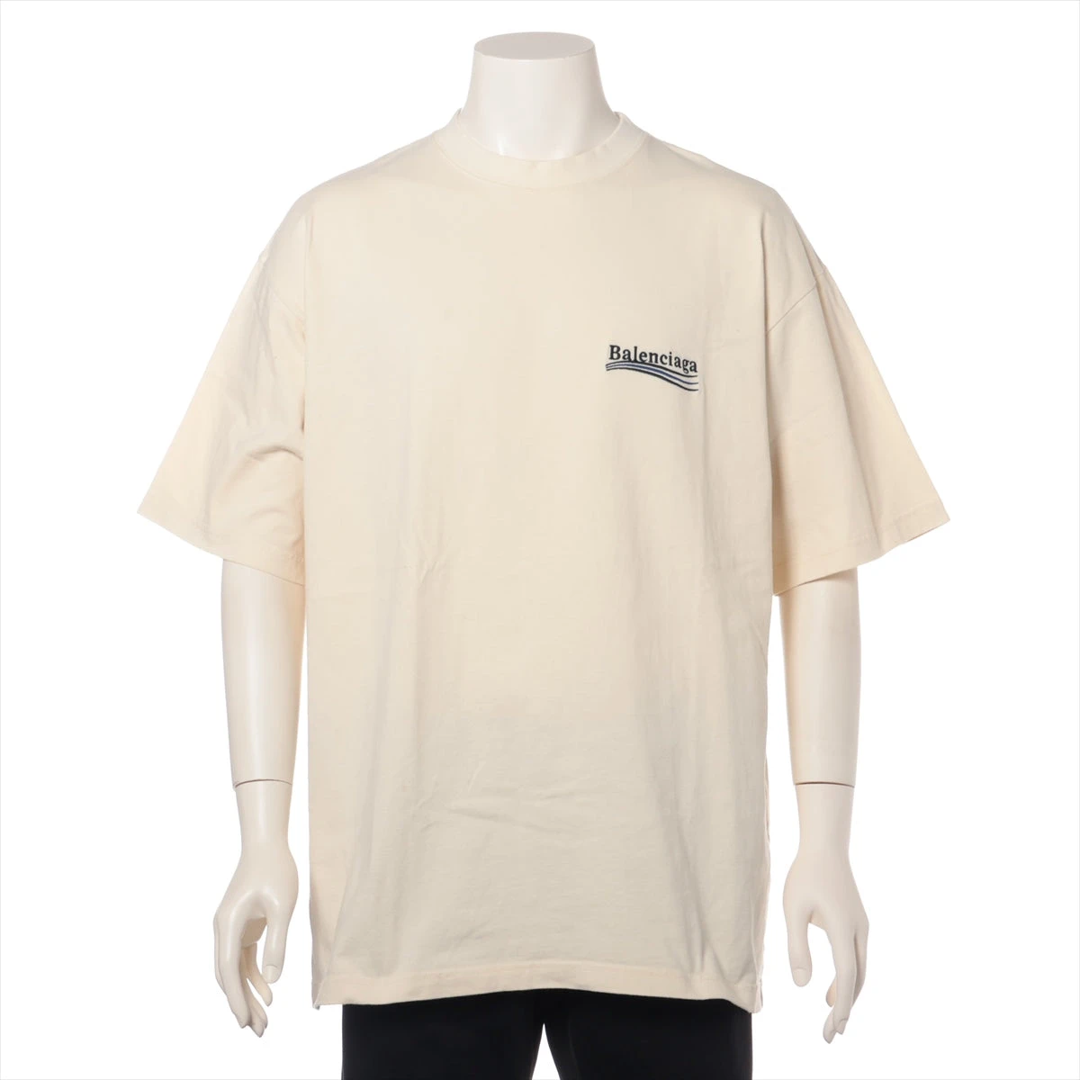 バレンシアガ 21年 コットン Tシャツ L メンズ ベージュ 641675  