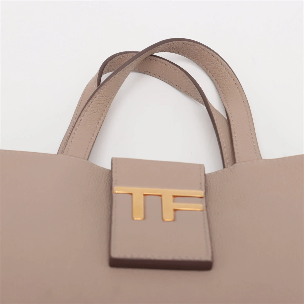 トムフォード グレイン レザー ハンドバッグ ピンクベージュ A3430484  