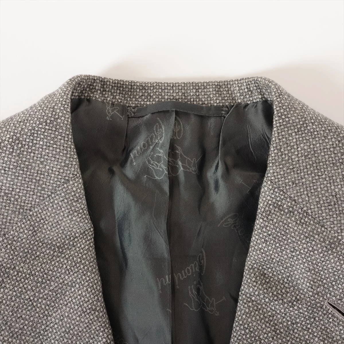 ブリオーニ カシミヤ×シルク テーラードジャケット 46 メンズ グレー